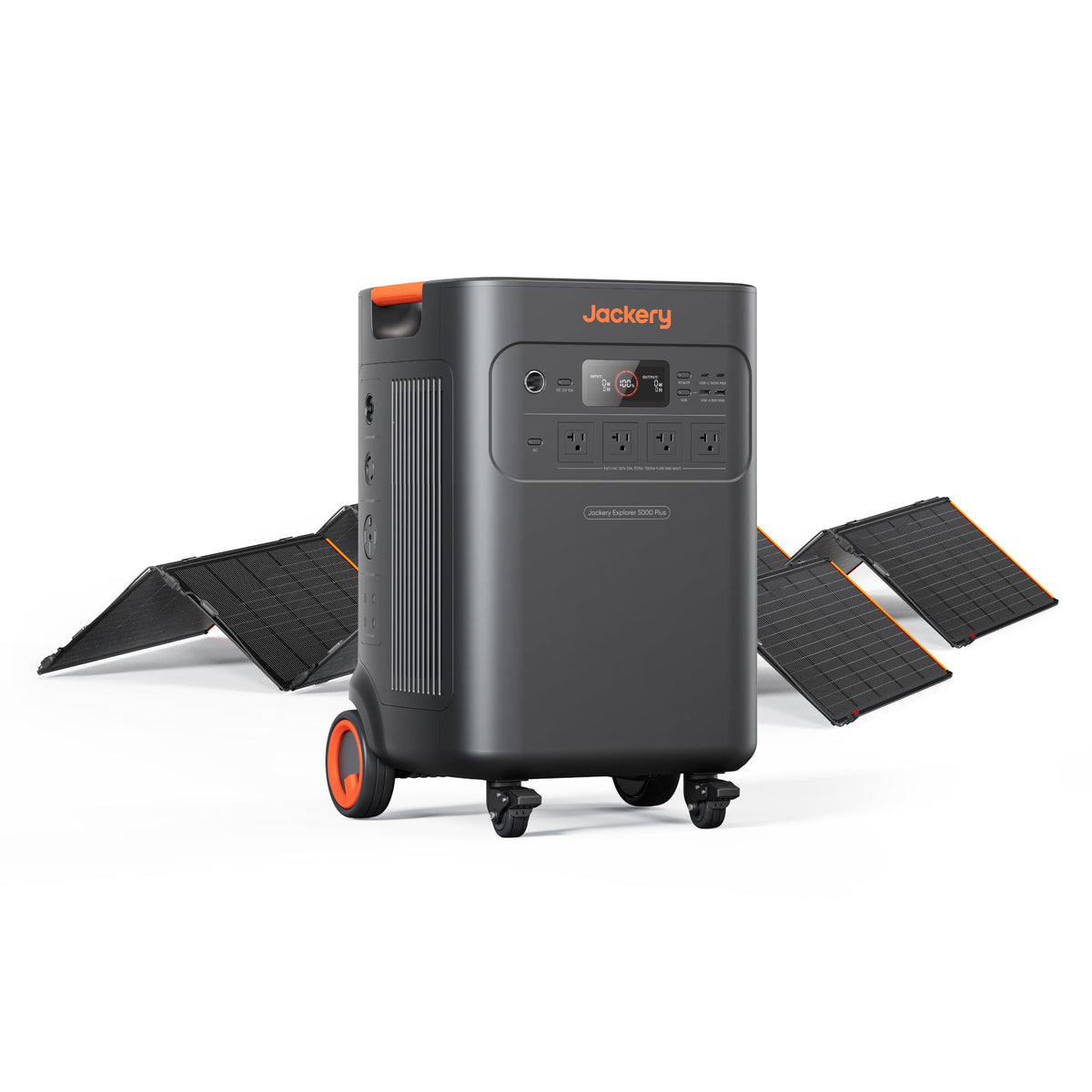 Jackery Solar Generator 5000 Plus with Protective Cover, 5040Wh LiFePO4 Battery Power Station, 120V/240V 7200W AC Output, Expandable to 60kWh, Essential Home Backup for Emergency, Power Outages