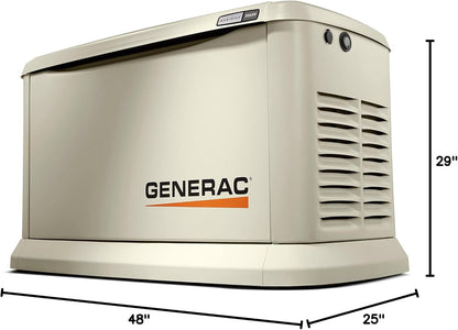 Generac Guardian 26kW Home Generator, Transfer Switch & WiFi Monitoring