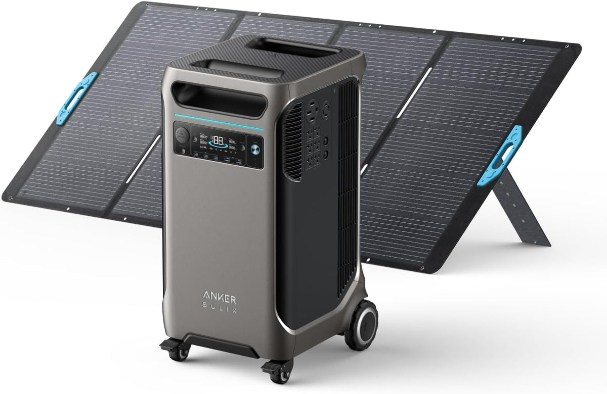 Anker SOLIX F3800 Portable Power Station and 400W Solar Panel, 3,840Wh
