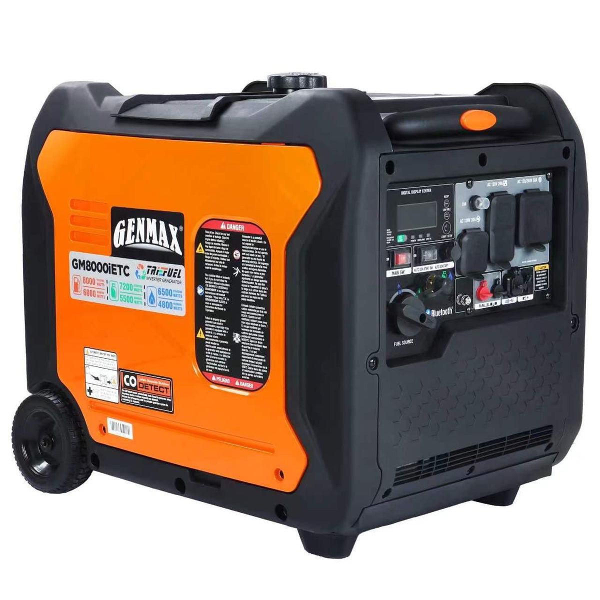 GENMAX Tri Fuel Generator,10500-Watt 458cc Tri Fuel Gasoline Propane Natural Gas Portable 50A Generator with Remote Start,Ideal for Home backup power.