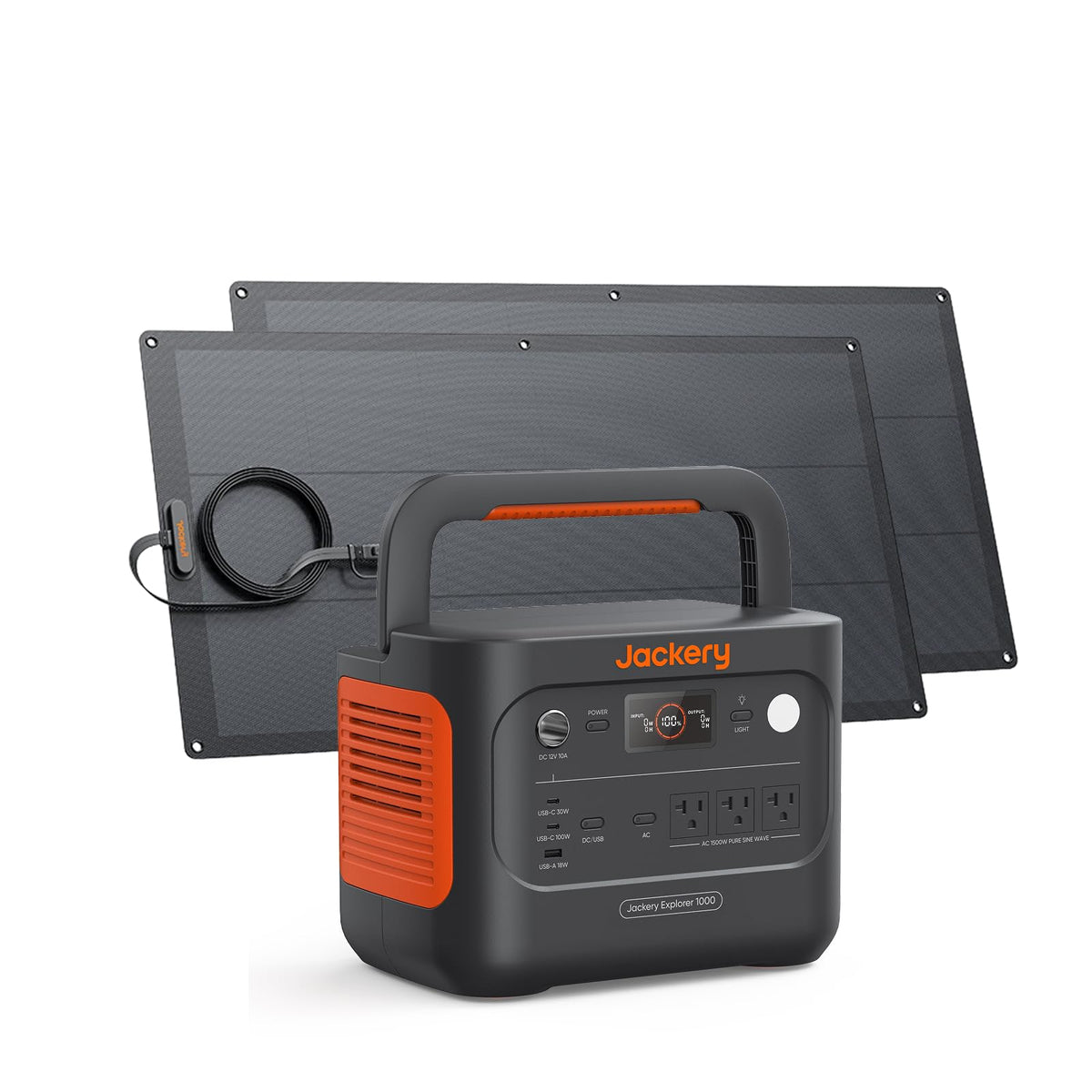 Jackery Solar Generator 1000 v2 and 200W Solar Panel,1070Wh,1500W AC