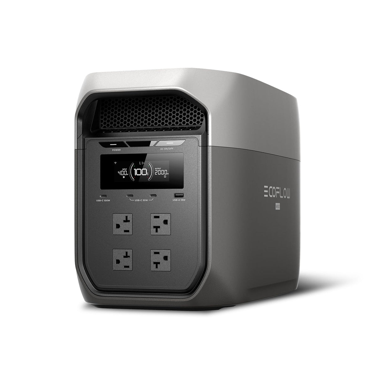 EF ECOFLOW DELTA 3 MAX Portable Power Station with 220W Solar Panel, 2048Wh