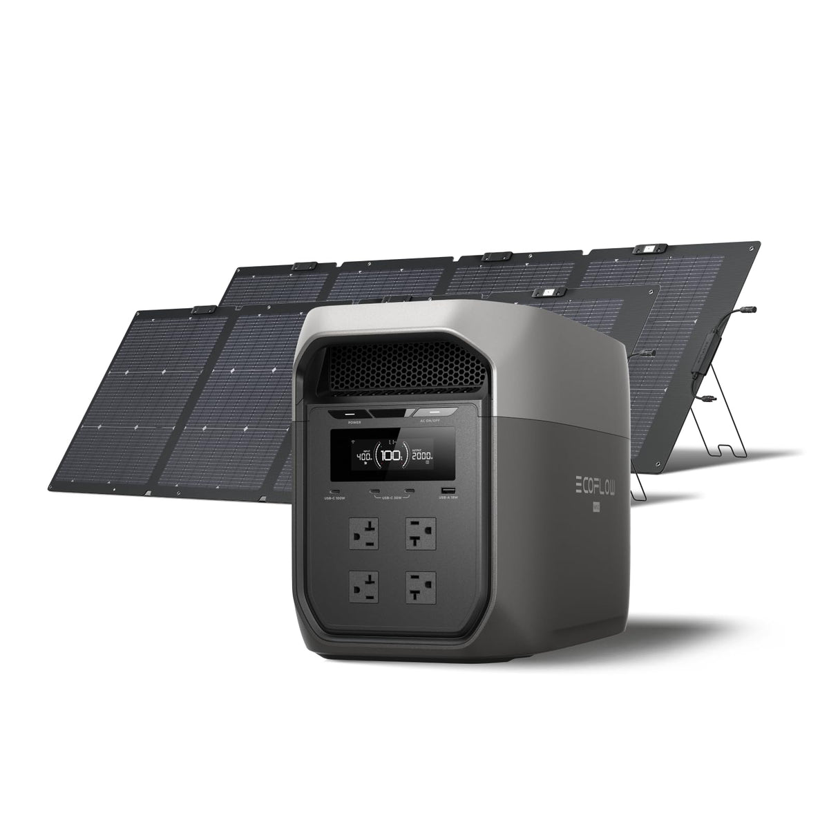 EF ECOFLOW DELTA 3 Max Portable Power Station, 2048Wh LFP Battery, 2400W