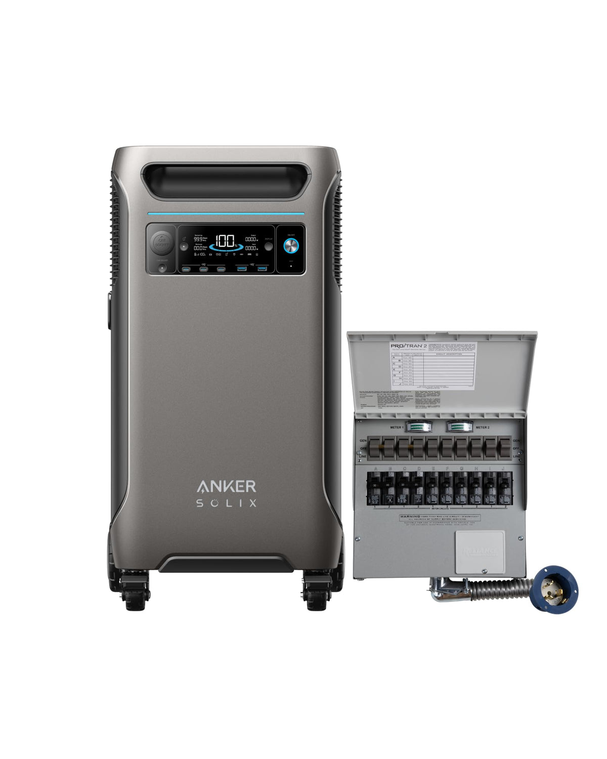 Anker SOLIX F3800 Portable Power Station and 400W Solar Panel, 3,840Wh