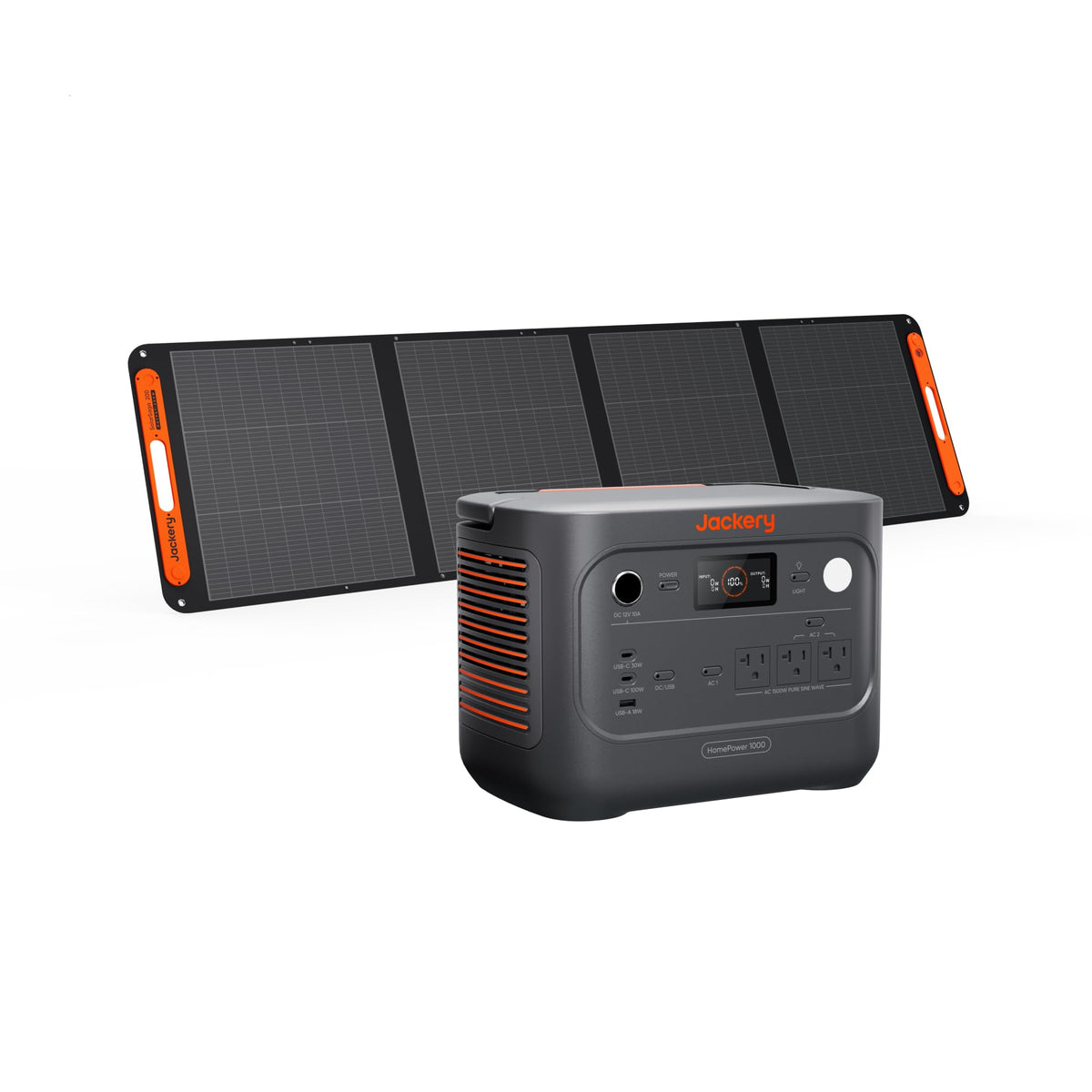 Jackery Solar Generator 1000 v2 and 200W Solar Panel,1070Wh,1500W AC