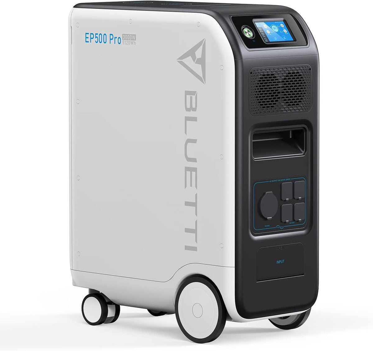 BLUETTI Solar Power Station EP500Pro, 5100Wh LiFePO4 Battery Backup w/ 5 3000W AC Outlets (6000W Surge), UPS Backup, 2400W MPPT Solar, Generator for Home Use, White, 22.8 x 11.8 x 29.9 inches
