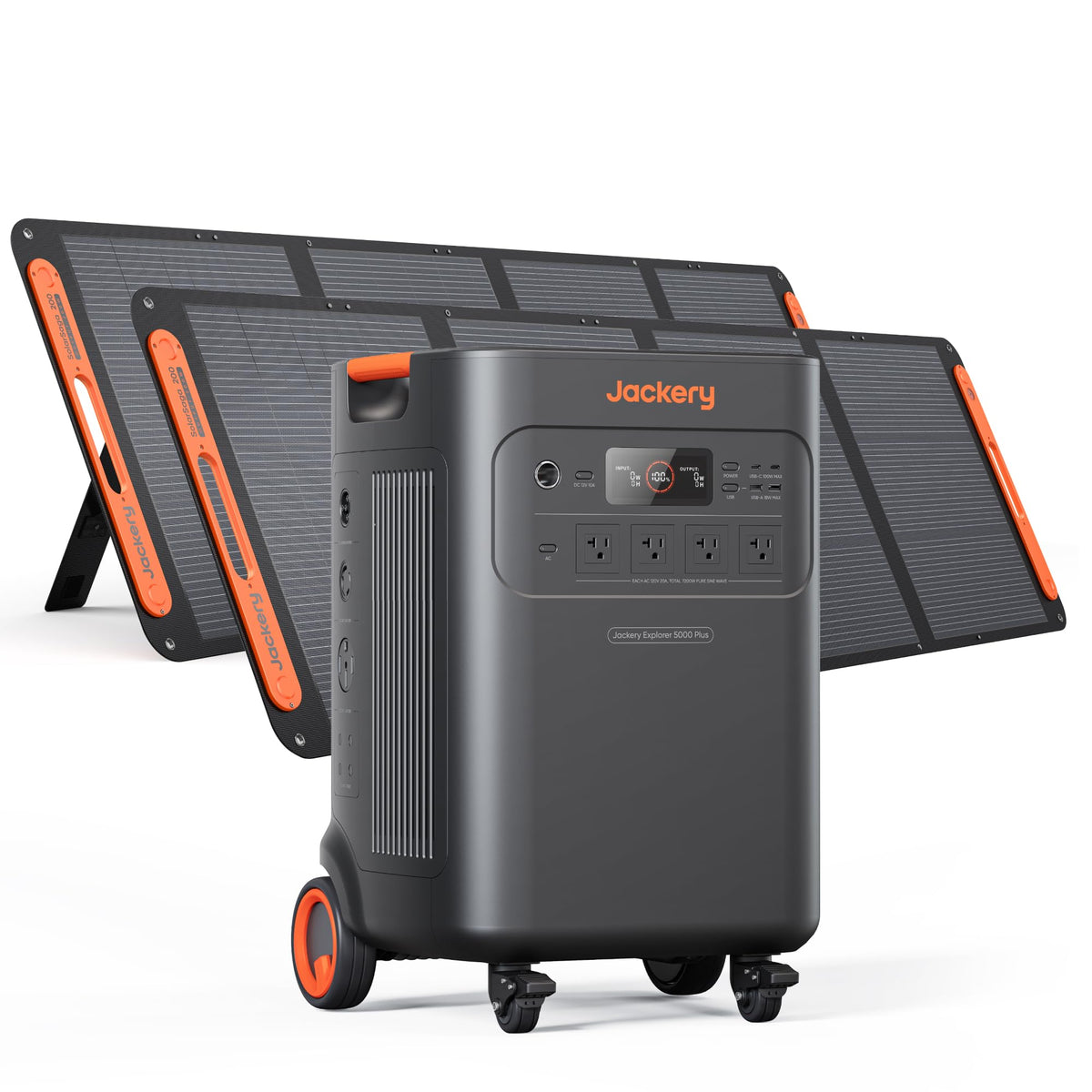 Jackery Solar Generator 5000 Plus with Protective Cover, 5040Wh LiFePO4 Battery Power Station, 120V/240V 7200W AC Output, Expandable to 60kWh, Essential Home Backup for Emergency, Power Outages