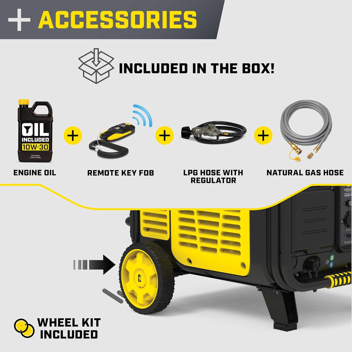 Champion 11,000-Watt Remote Start Tri Fuel Portable Inverter Generator
