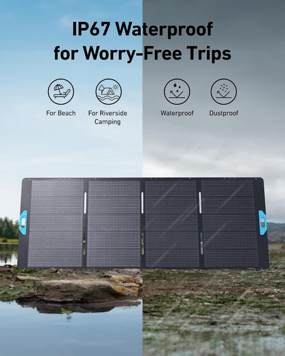 Anker SOLIX F3800 Portable Power Station and 400W Solar Panel, 3,840Wh
