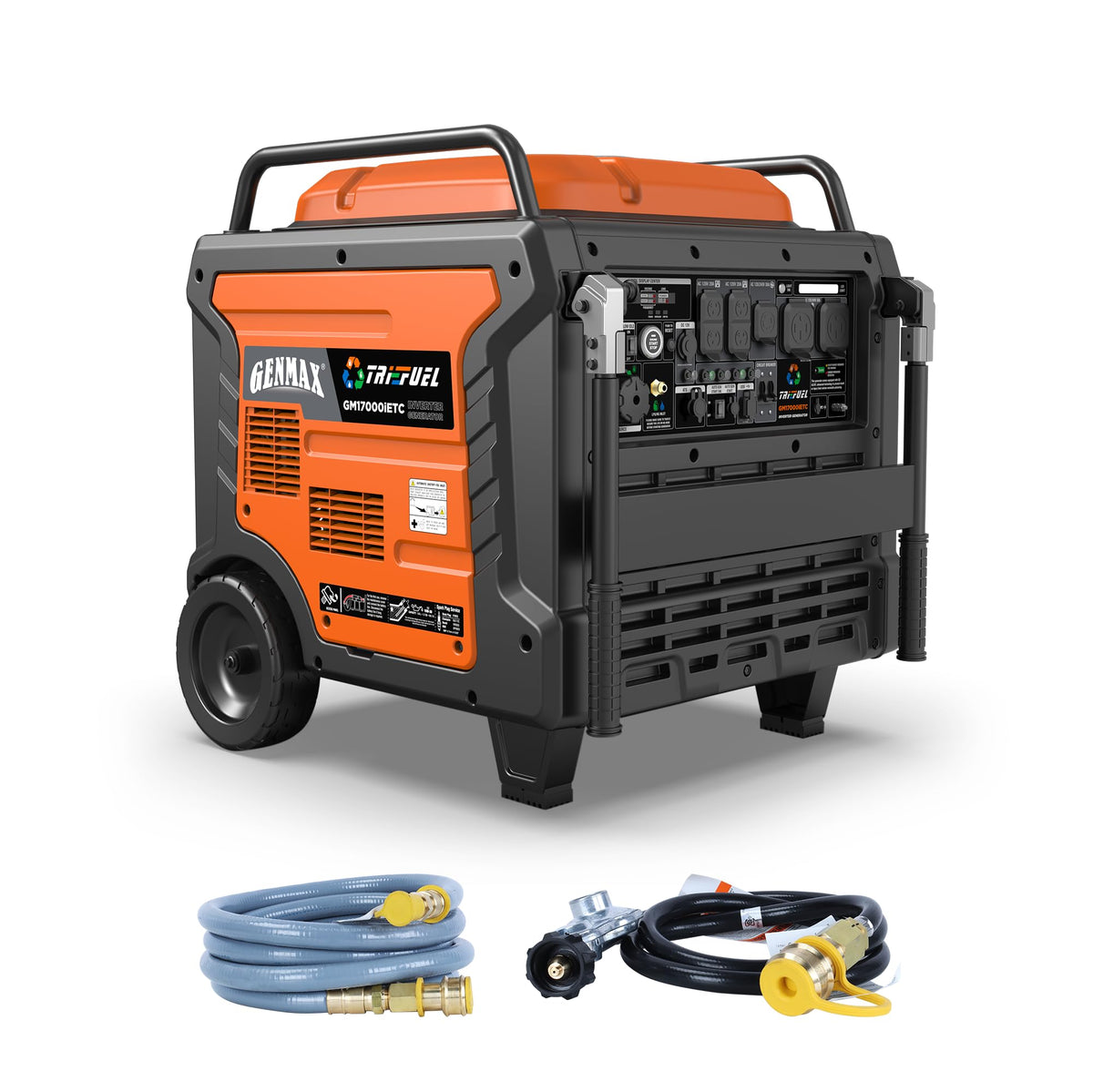 GENMAX Portable Generator, 9000W Super QuietDual Fuel Portable Engine with Parallel Capability, Remote/Electric Start, Ideal for Home backup power.EPA Compliant (GM9000iED)