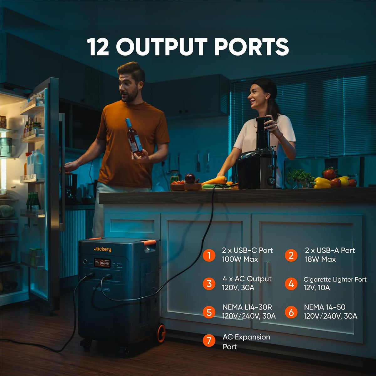 Jackery Solar Generator 5000 Plus with Protective Cover, 5040Wh LiFePO4 Battery Power Station, 120V/240V 7200W AC Output, Expandable to 60kWh, Essential Home Backup for Emergency, Power Outages