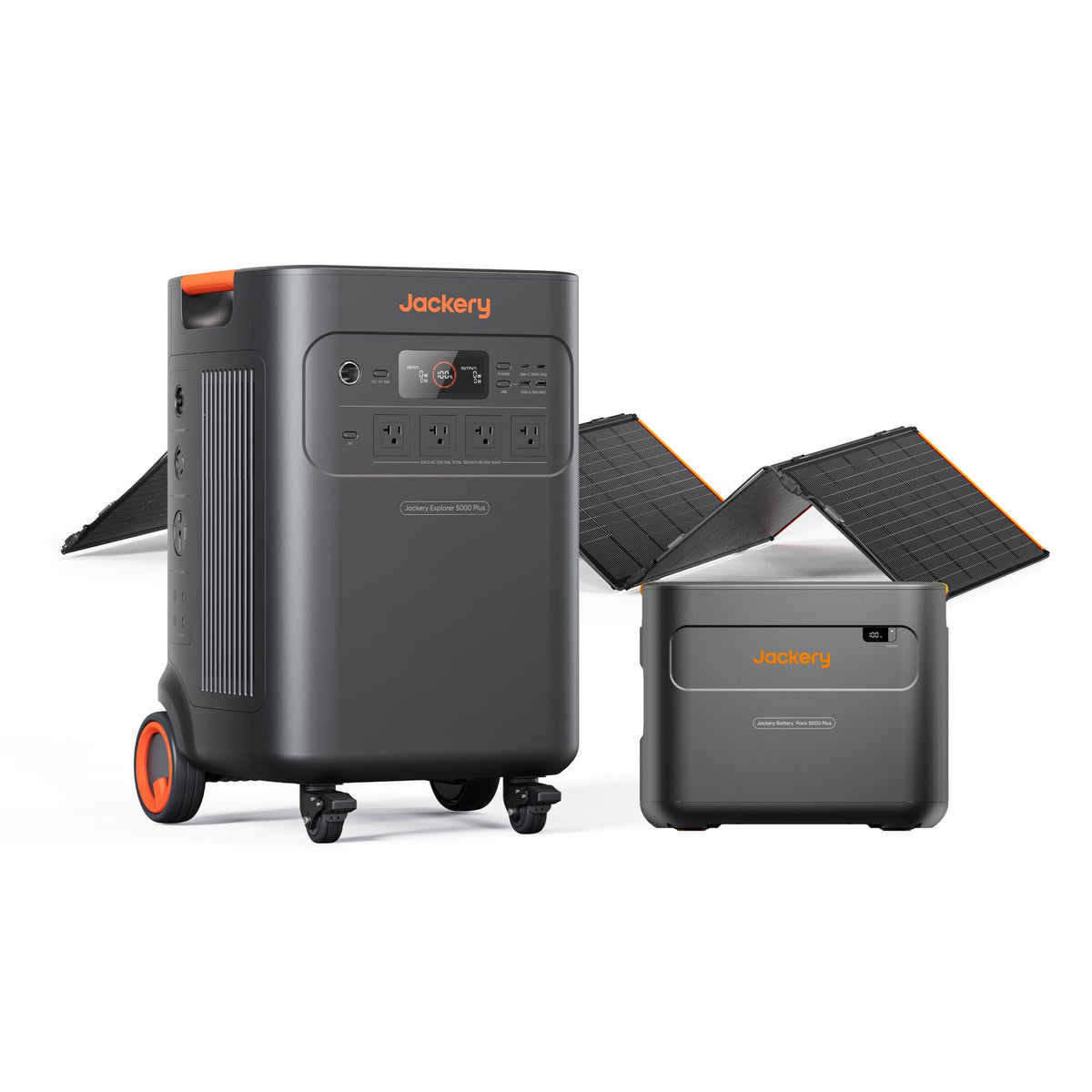 Jackery Solar Generator 5000 Plus with Protective Cover, 5040Wh LiFePO4 Battery Power Station, 120V/240V 7200W AC Output, Expandable to 60kWh, Essential Home Backup for Emergency, Power Outages