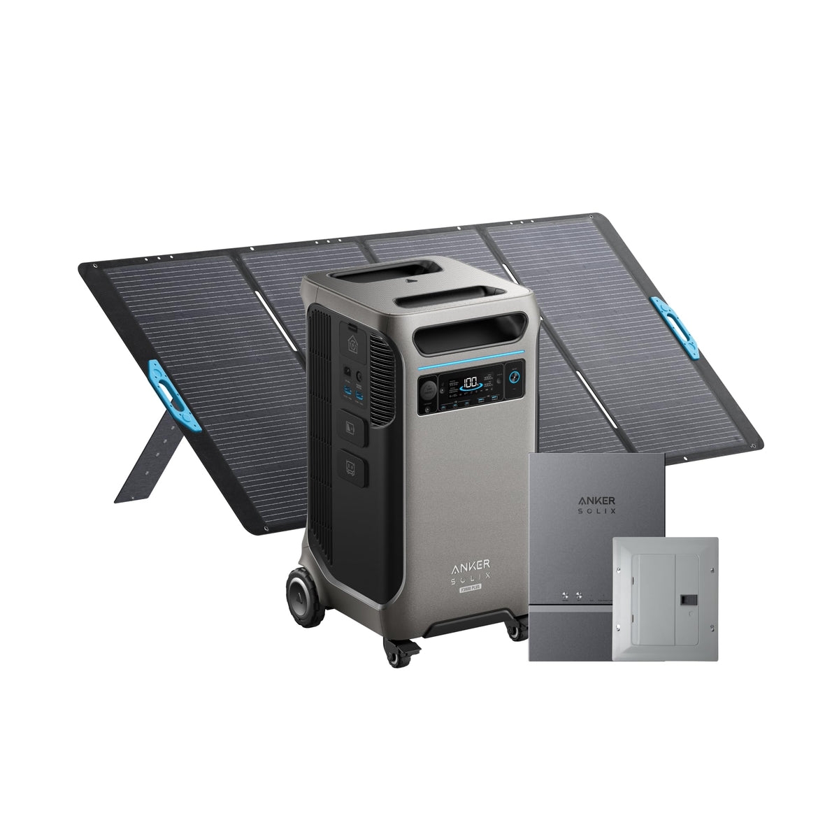 Anker SOLIX F3800 Power Station with Double Power Hub and 2 × 400W Panels
