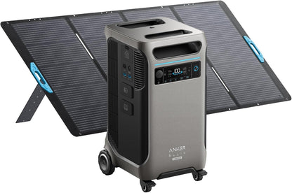 Anker SOLIX F3800 Plus Portable Power Station and 400W Solar Panel, 3,840Wh