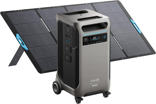 Anker SOLIX F3800 Plus Portable Power Station and 400W Solar Panel, 3,840Wh