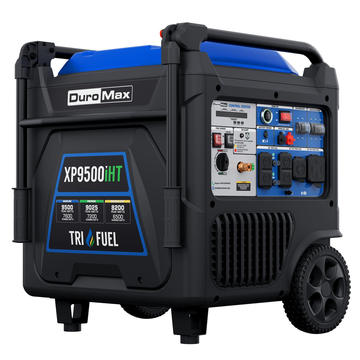 DuroMax XP11000iH 11,000-Watt Dual Fuel Portable Digital Inverter Generator - Gas & Propane, Remote Electric Start, Transfer Switch Ready, RV & Emergency Ready