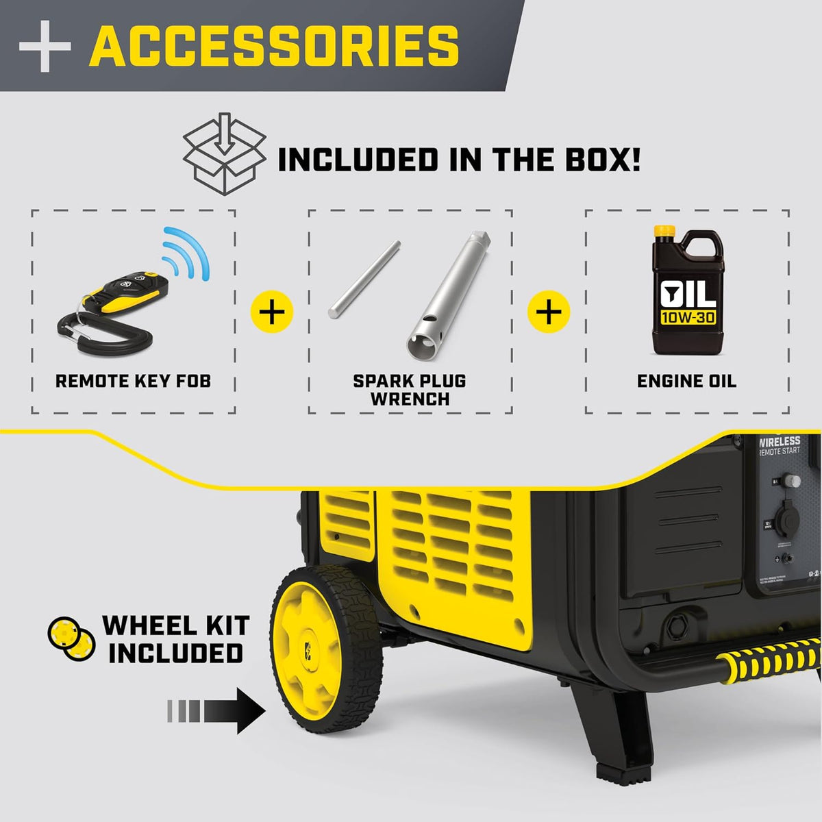 Champion 11,000-Watt Wireless Remote Start Portable Inverter Generator