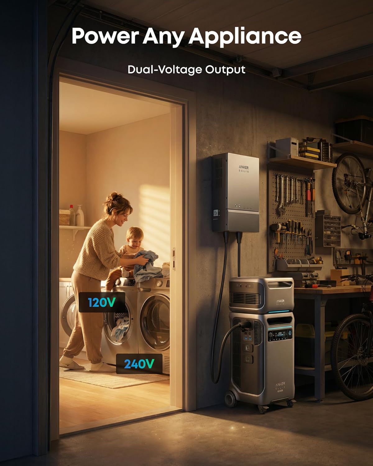Anker SOLIX F3800 Power Station with Double Power Hub and 2 × 400W Panels