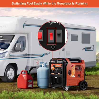 AIVOLT 11250W Dual Fuel Inverter Generator 50A for Home Backup