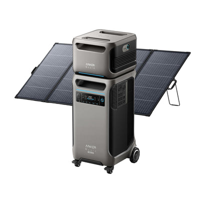 Anker SOLIX F3800 Power Station with Double Power Hub and 2 × 400W Panels