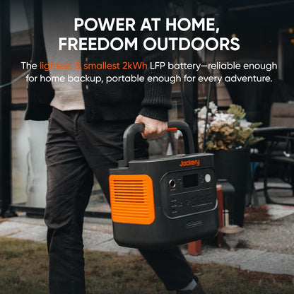Jackery Explorer 2000 v2 Portable Power Station, 2042Wh, 2200W AC Output