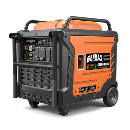GENMAX Portable Generator, 9000W Super QuietDual Fuel Portable Engine with Parallel Capability, Remote/Electric Start, Ideal for Home backup power.EPA Compliant (GM9000iED)