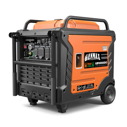 GENMAX Portable Generator, 9000W Super QuietDual Fuel Portable Engine with Parallel Capability, Remote/Electric Start, Ideal for Home backup power.EPA Compliant (GM9000iED)