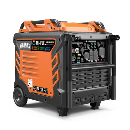 GENMAX Portable Generator, 9000W Super QuietDual Fuel Portable Engine with Parallel Capability, Remote/Electric Start, Ideal for Home backup power.EPA Compliant (GM9000iED)