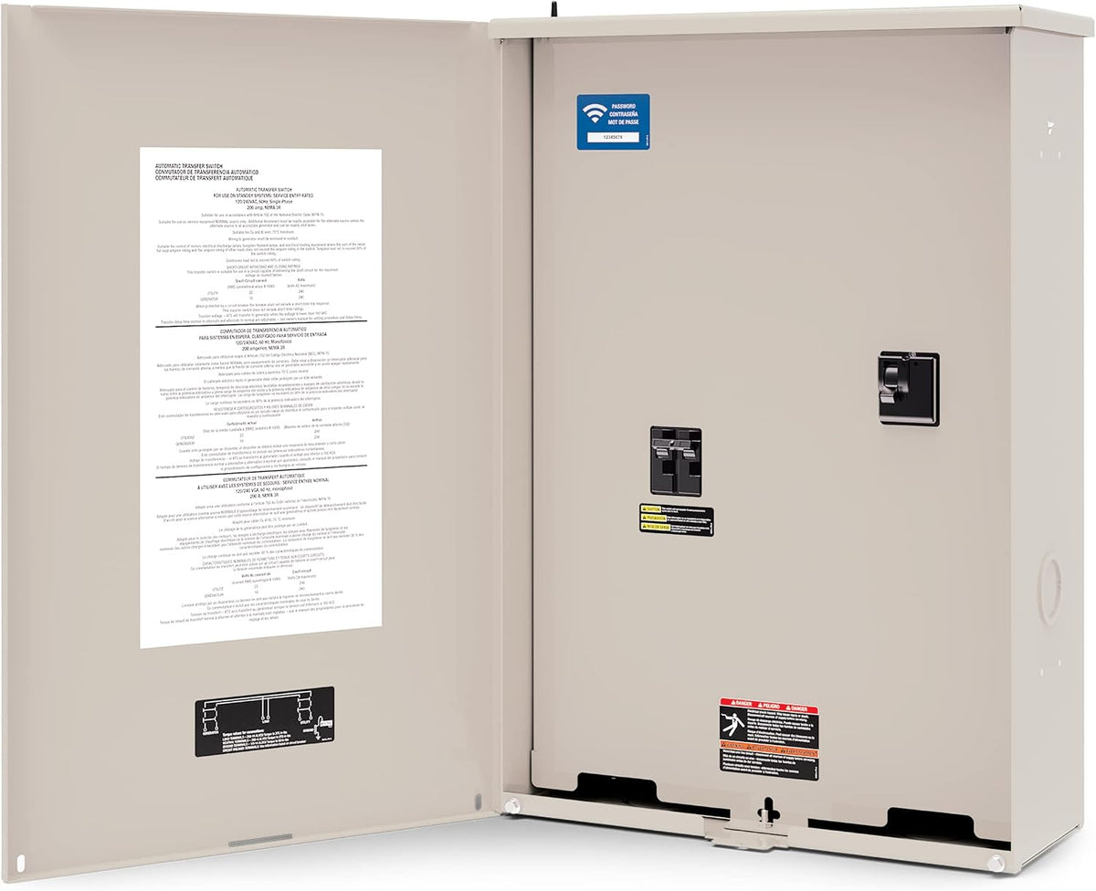 Champion Power Equipment 100837 14kW Home Standby Generator System, 200-Amp aXis Automatic Transfer Switch