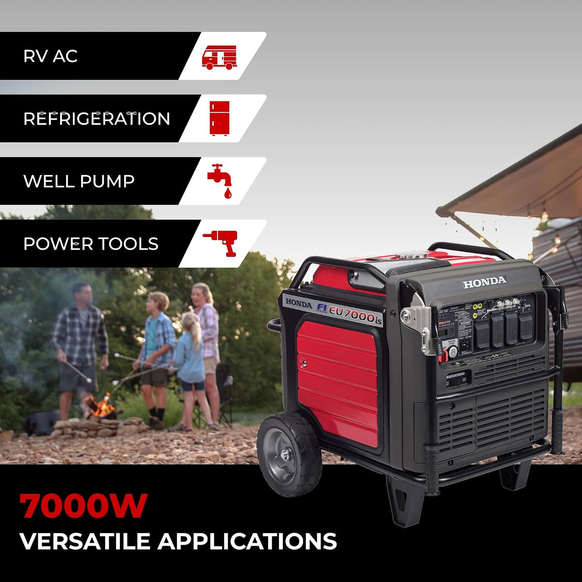 Honda EU7000iS 7000 120/240V Watt Inverter Generator (EU7000ISNAT1X)