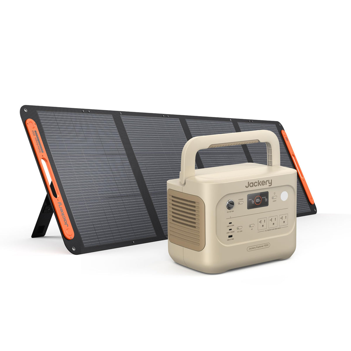 Jackery Solar Generator 1000 v2 and 200W Solar Panel,1070Wh,1500W AC