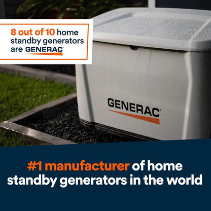 Generac 10kW Whole Home Generator, Transfer Switch & Cellular Capability