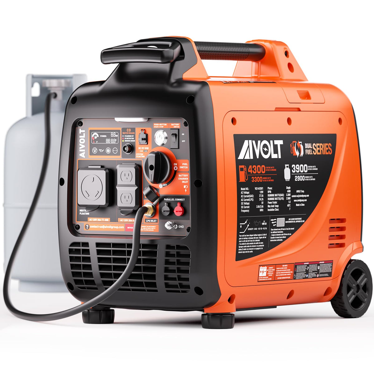 AIVOLT 11250W Dual Fuel Inverter Generator 50A for Home Backup