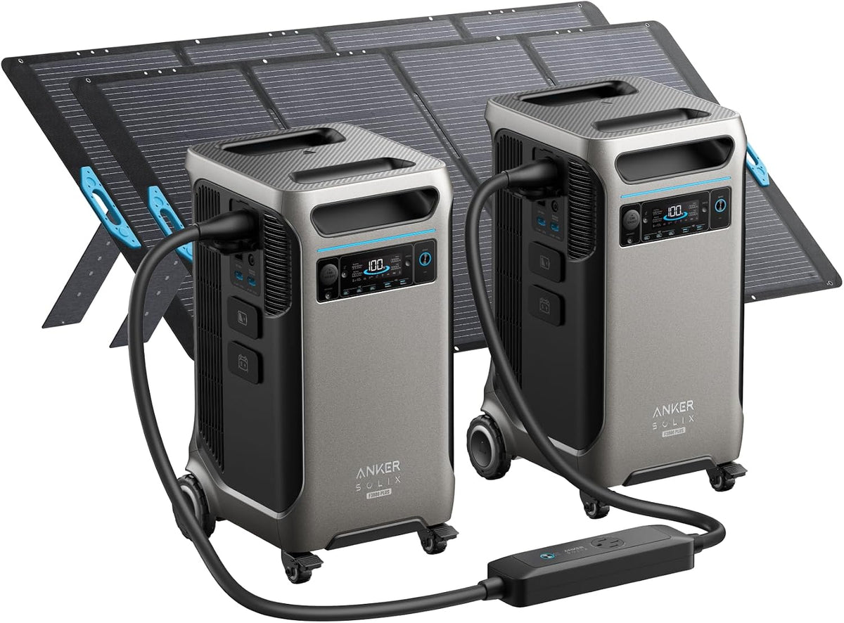 Anker SOLIX F3800 Power Station with Double Power Hub and 2 × 400W Panels