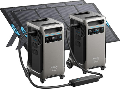 Anker SOLIX F3800 Power Station with Double Power Hub and 2 × 400W Panels