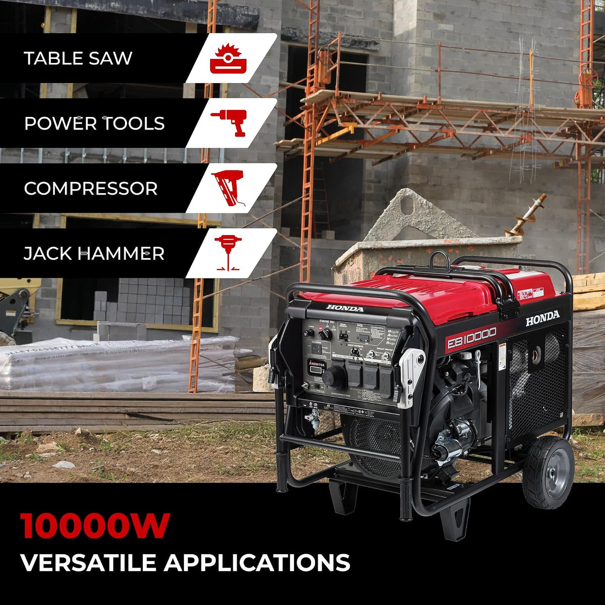 Honda EB10000 10000 Watt Portable Generator with Electric Start (EB10000AN)