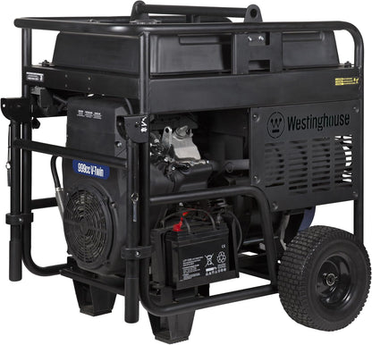 Westinghouse 28000 Peak Watt Home Backup Portable Generator, Remote Electric Start with Auto Choke, Transfer Switch Ready 30A & 50A Outlets, Gas Powered, CO Sensor,Blue