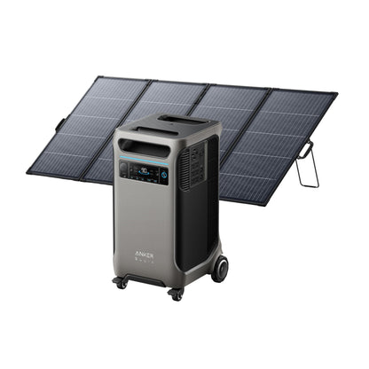 Anker SOLIX F3800 Portable Power Station and 400W Solar Panel, 3,840Wh