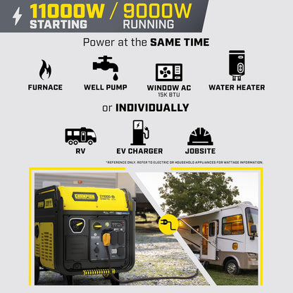 Champion 11,000-Watt Wireless Remote Start Portable Inverter Generator