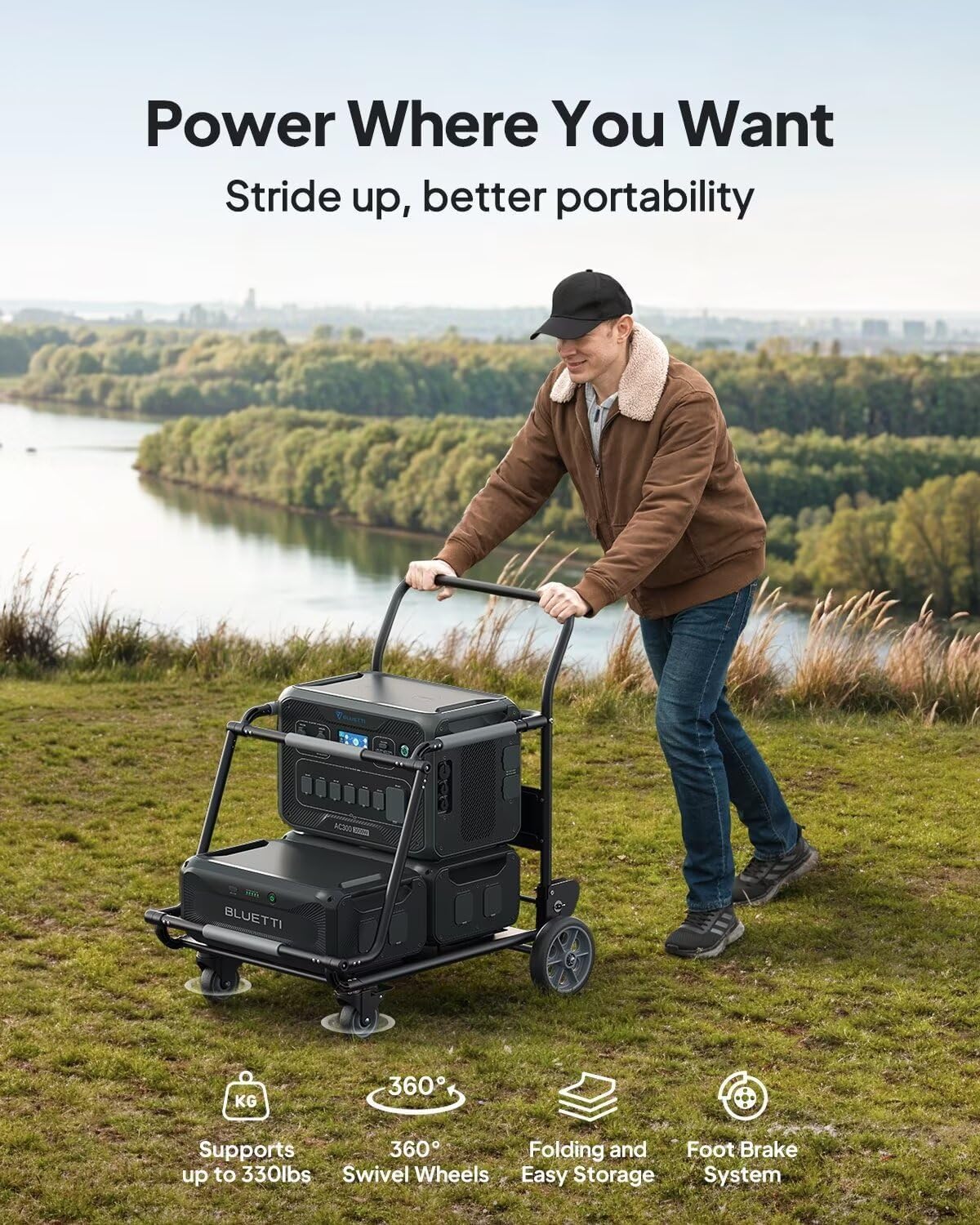 BLUETTI AC300 Portable Power Station & B300K Expansion Battery, 2764.8Wh LiFePO4 Solar Generator w/ 7 3000W AC Outlets (6000W Peak), Work with Alexa, Modular Home Battery Backup for Emergency