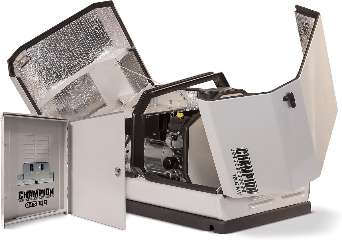 Champion 12.5-kW Home Standby Generator with 100-Amp Outdoor-Rated Automatic Transfer Switch