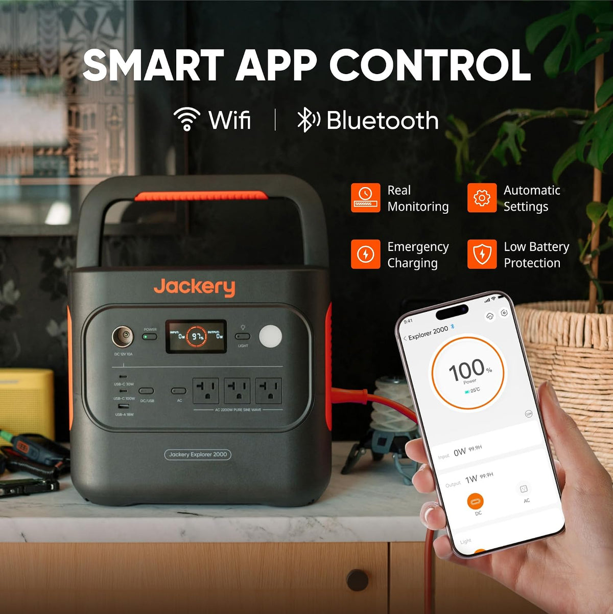 Jackery Explorer 2000 v2 Portable Power Station, 2042Wh, 2200W AC Output
