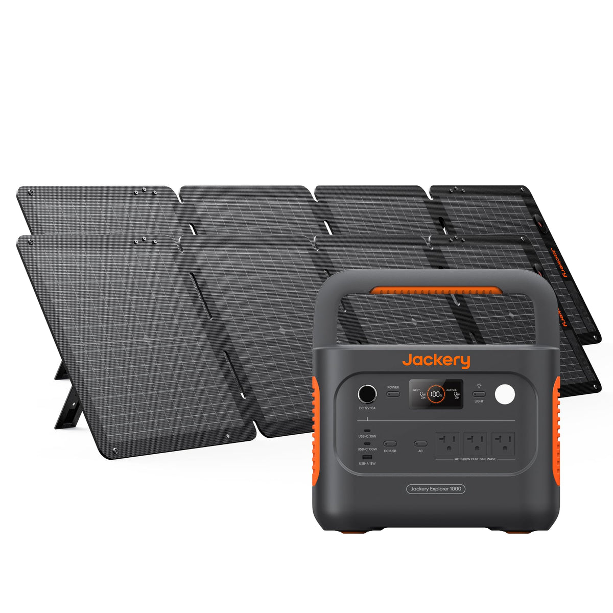 Jackery Solar Generator 1000 v2 and 200W Solar Panel,1070Wh,1500W AC