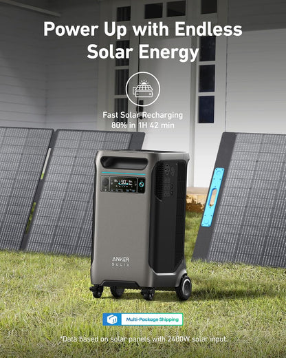 Anker SOLIX F3800 Portable Power Station and 400W Solar Panel, 3,840Wh