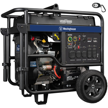 Westinghouse 18000 Peak Watt Dual Fuel Home Backup Portable Generator, Remote Electric Start, Transfer Switch Ready, Gas & Propane Powered, CO Sensor