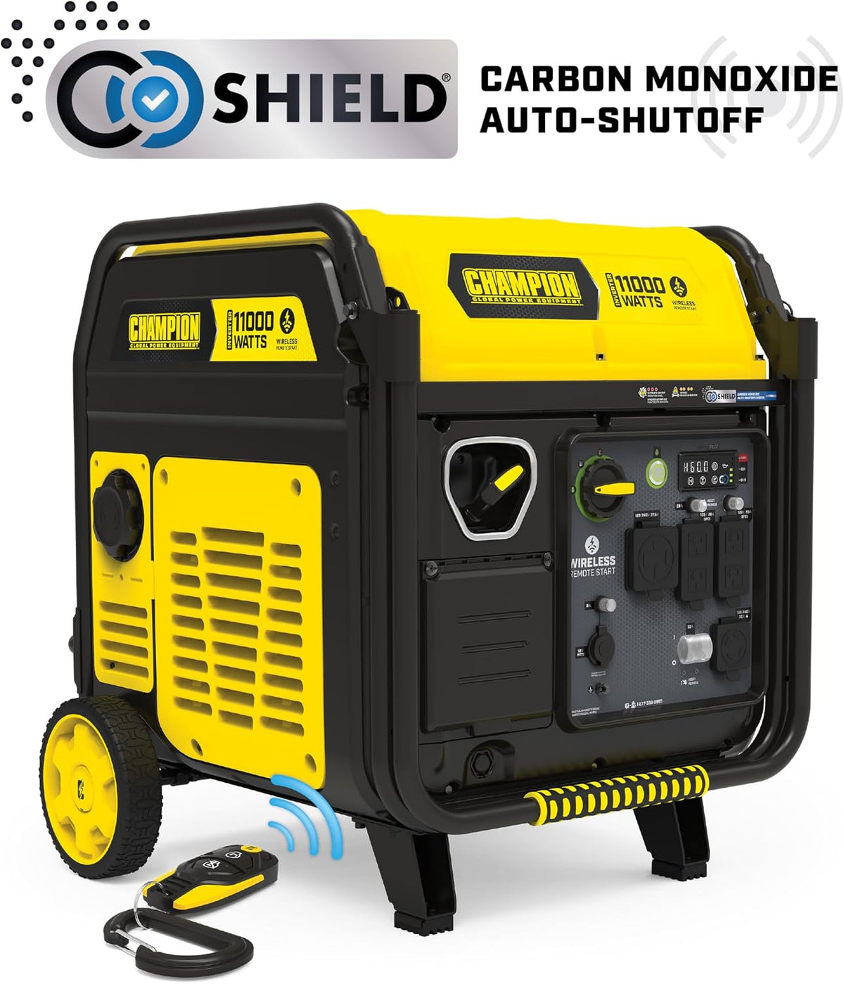 Champion 11,000-Watt Wireless Remote Start Portable Inverter Generator
