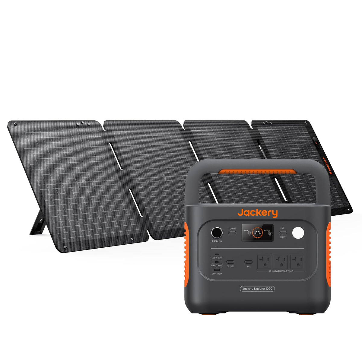 Jackery Solar Generator 1000 v2 and 200W Solar Panel,1070Wh,1500W AC
