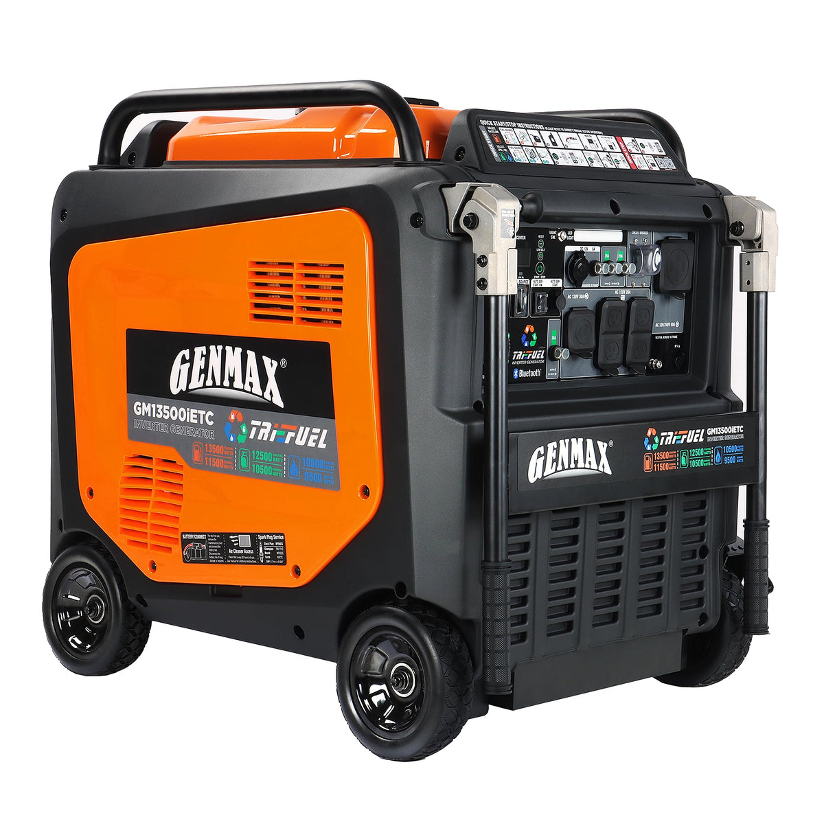 GENMAX Portable Generator, 9000W Super QuietDual Fuel Portable Engine with Parallel Capability, Remote/Electric Start, Ideal for Home backup power.EPA Compliant (GM9000iED)