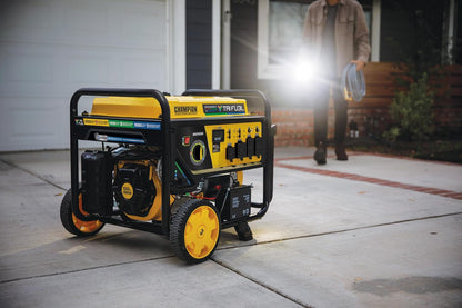 Champion 12,500-Watt Electric Start Tri Fuel Home Backup Portable Generator