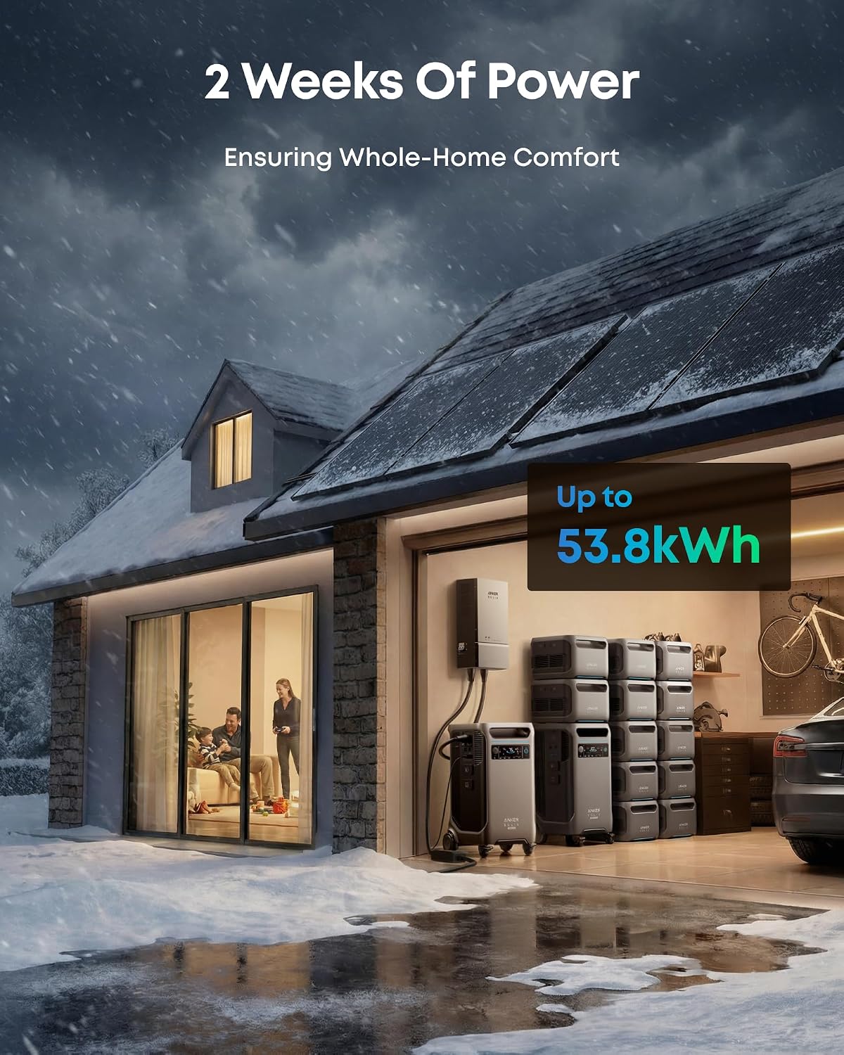 Anker SOLIX F3800 Plus Portable Power Station and Home Power Panel, 3,840Wh